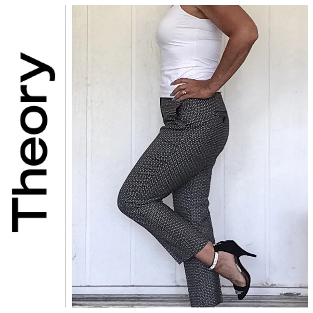 THEORY SLIM CROP DRESS PANTS SIZE 4 - Picture 3 of 10